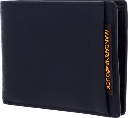 MANDARINA DUCK Leren Portemonnee Dual Wallet with Flap Eclipse Blauw