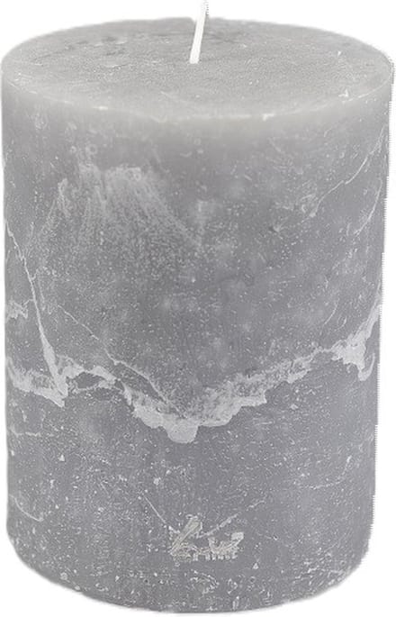Rasteli Luz rustieke cilinder kaars (2 stuks) D10cm x H13cm - grijs - 100 branduren!