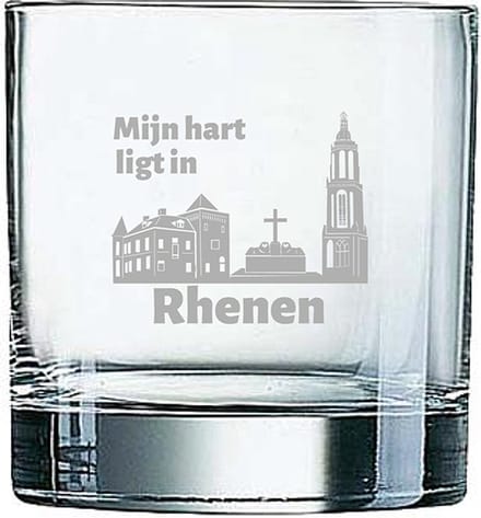 Gegraveerde Whiskeyglas 38cl Rhenen