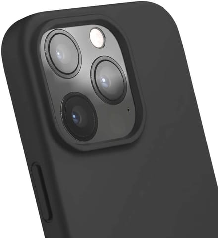 Jaym, Hoesje geschikt voor Apple iPhone 12 Pro Max - Siliconen met Microvezel, Zwart