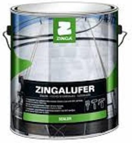 Zinga Zingalufer verf - metaalverf- tussenlaag op zinga  - 1 l Grijs