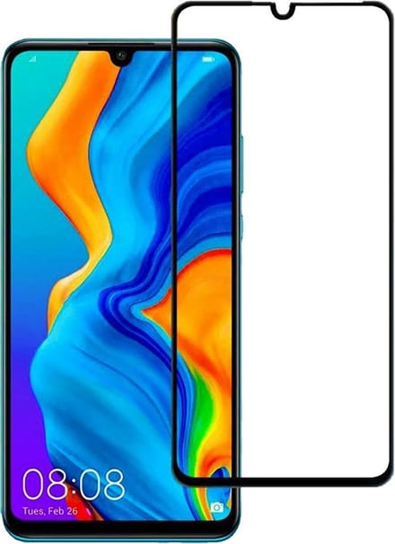 Screenprotector - Geschikt voor Huawei P30 Lite - Full Cover - Beschermglas - Gehard Glas - Tempered Glass - Screen Protector