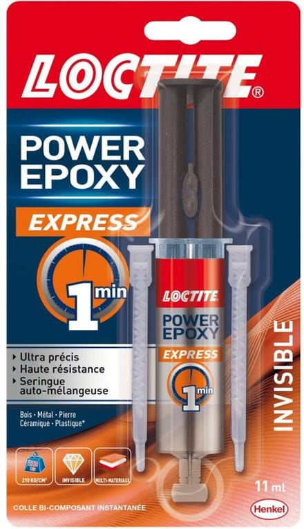 Loctite Power Epoxy Express 11 ml – Sneldrogende 2-Componenten Epoxylijm – 1 minute – Extra Sterk & Transparant