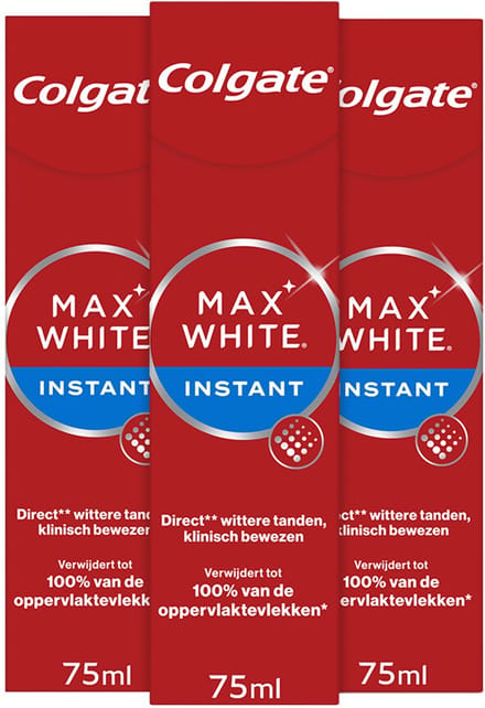 Colgate Tandpasta Max White Optic - 3 x 75 ml - Voordeelverpakking