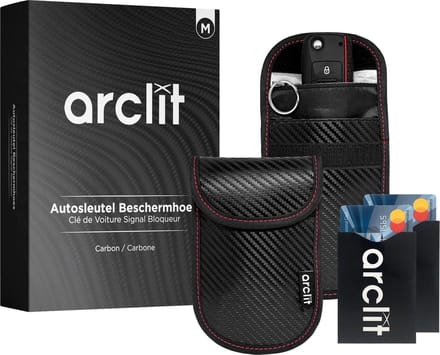Arclit Autosleutel Beschermhoes - Maat M - Carbon - Zwart
