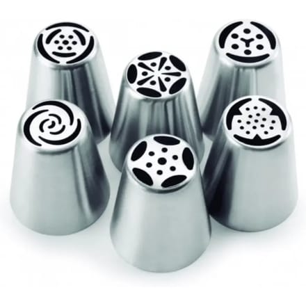 Set van 6 decoratie spuitmondjes Lacor Russes