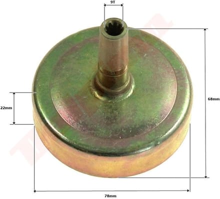 Koppelingstrommel passend op KOSY 78x22x68x9T TL43-9T