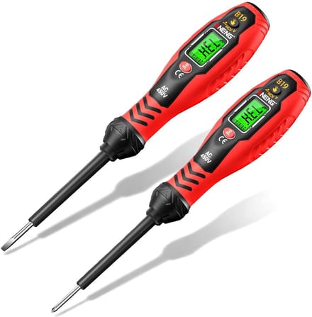 Spanningstester Set - Schroevendraaier Tester - Elektrische Controle - Contactloos Meten - 2 Stuks - Rood