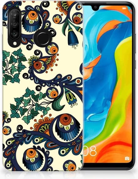 Siliconen Hoesje Huawei P30 Lite Barok Flower