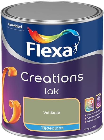 Flexa - Creations Lak Zijdeglans - Vol Salie - Mengverf - 750 Ml