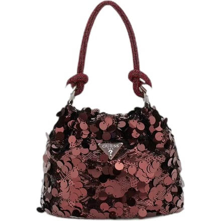 GUESS avondtas schoudertas Holiday Shine Pochette Mini Wine wijnrood
