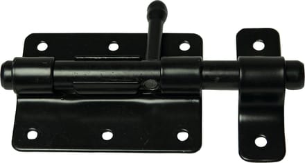 Mejawa - Plaatgrendel - Schuifgrendel - Stift 12mm - 80x55mm - Zwart