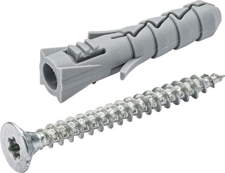 Schroef en plugset Homefix 3.5 x 30 mm schroef en 5 x 25 mm plug. 10 stuks.