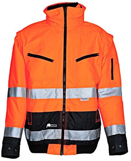 Lichtoranje waarschuwings-pilotenjack maat XL