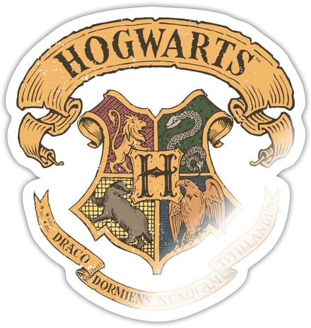 Harry Potter Zweinstein Wapenschild Hogwarts Sticker maat S (10 x 10 cm)