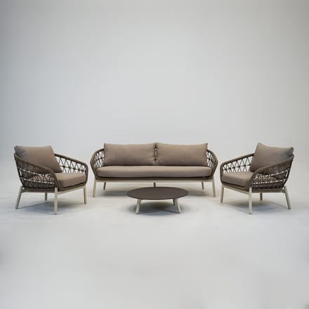 Loungeset Dakota 4 dlg Bruin