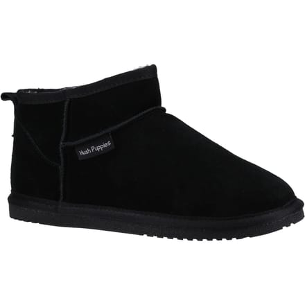 Hush Puppies Ashanti Suède Vrouwen Pantoffels Zwart