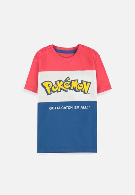 Pokémon - Logo Cut & Sew Kinder T-shirt - Kids 122 - Multicolours