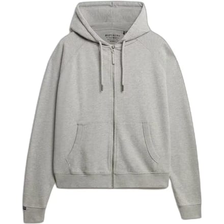 Superdry Studios Relaxed Zip Hoodie Grey Grootte: 36