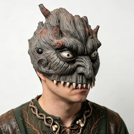 Boombast horror halfgelaatsmasker One size fits all adults grijs
