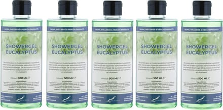 Douchegel Eucalyptus 500 ml - met klepdop - set van 5 stuks - Showergel
