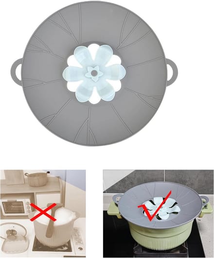 Hittebestendige Siliconen Over deksel Pot 26cm - Lekvrije Kookbescherming & Magnetron Deksel