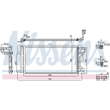 Condensator, airconditioning NISSENS 941289