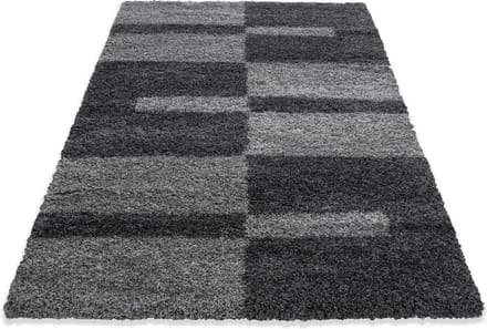 Extra hoogpolig en modern vloerkleed Gala - grijs - 200x290 cm