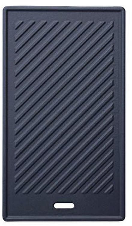 Reversible Cast Iron Grill Plate for Gas Barbecues - Ribbed and Smooth Sides