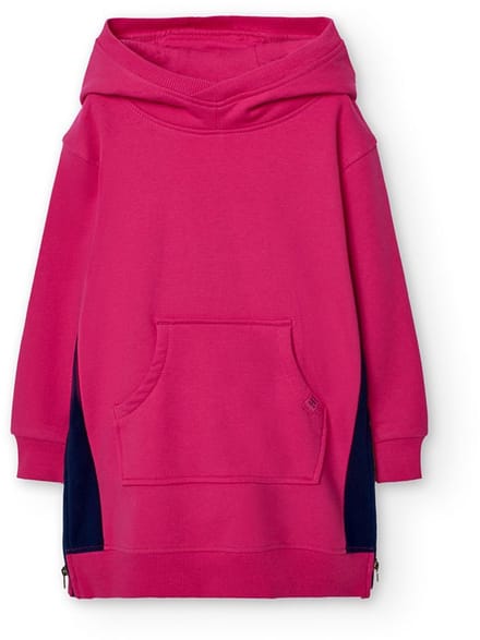 Boboli Fleece Combined Lang Mouw Jurk Roze 12 Years Meisje
