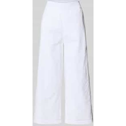 Wide leg stoffen broek met broderie anglaise