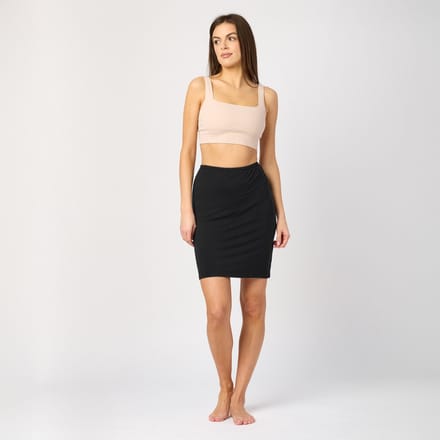 Merry Style MS-MS10-204-UW Dames Onderrok - kort - elastisch – licht- Viscose - Zwart - 3XL