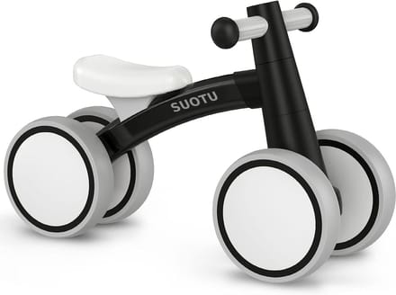 Suotu Loopfiets - Jongens en Meisjes - Speelgoed 1 jaar t/m 3 jaar - Certified Speelgoed - Zwart