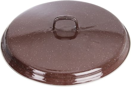 Deksel Geëmailleerd Bruin BROWN 32 cm - Pannendeksel - Pandeksel - Potdeksel