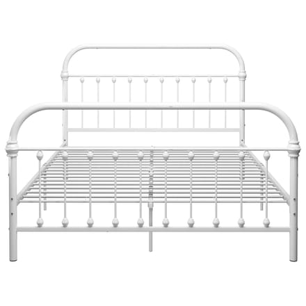 vidaXL - Bedframe - metaal - wit - 140x200 - cm