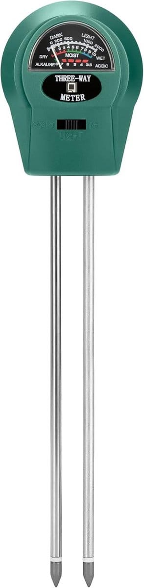 3-in-1 bodemtester voor PH, vochtigheid en licht