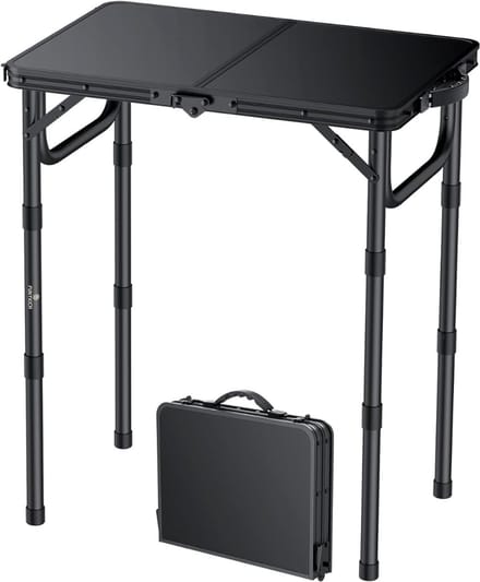 DnA® Campingtafel - Vouwtafel - Opklapbare Tafel - Zwart ‎40cm x 58cm x 70cm