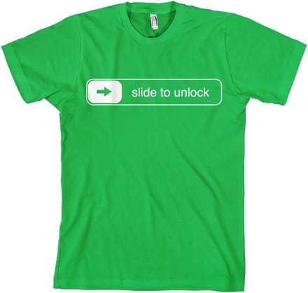 Hybris Slide To Unlock T-shirt Groen