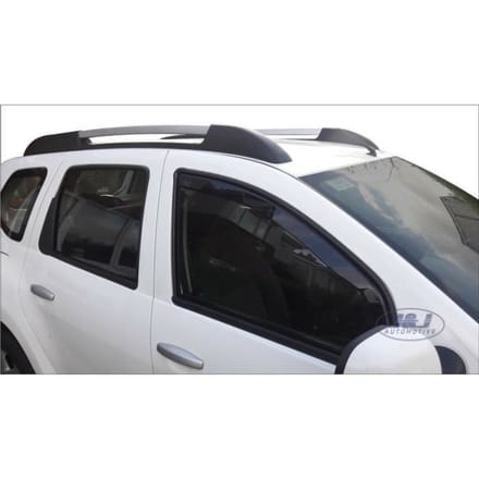 Luchtdeflectoren - J&;J AUTOMOTIVE - Dacia Duster 2010-2017 - Gerookt - Versterkt acryl - Eenvoudige installatie