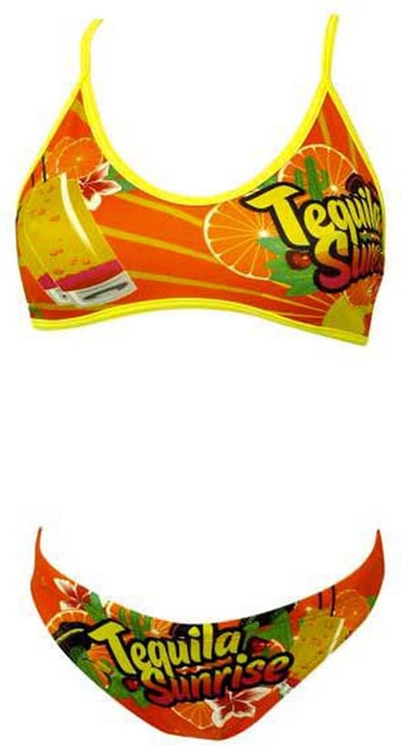 Turbo Tequilla Sunrise Bikini Geel,Oranje 2XL Vrouw