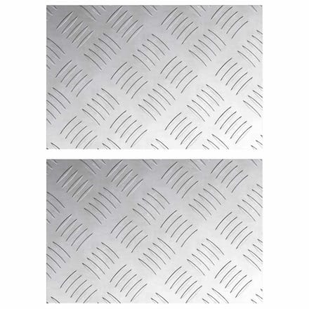 vidaXL - Trapmatten - 2 - st - 30 - x - 20 - cm - Zilver - Aluminium - Rechthoekig