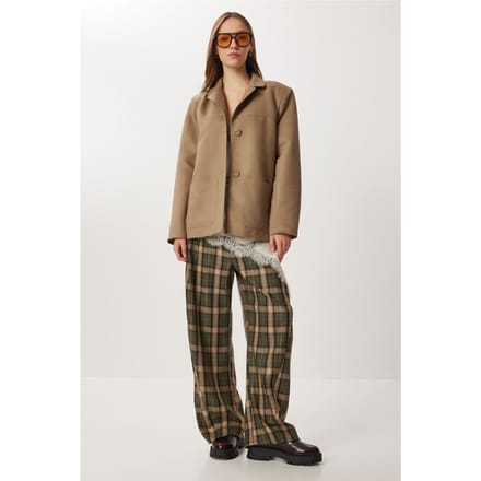 Geknoopte Gabardine Jas met Zakken