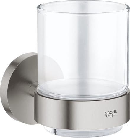 GROHE Start Glas met houder - supersteel (RVS look)
