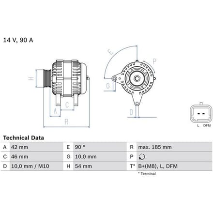 Generator BOSCH 0 986 080 190
