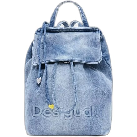 Desigual vrijetijdsrugzak rugzak Half Logo Denim Mini Backpack Denim Raw blauwgrijs