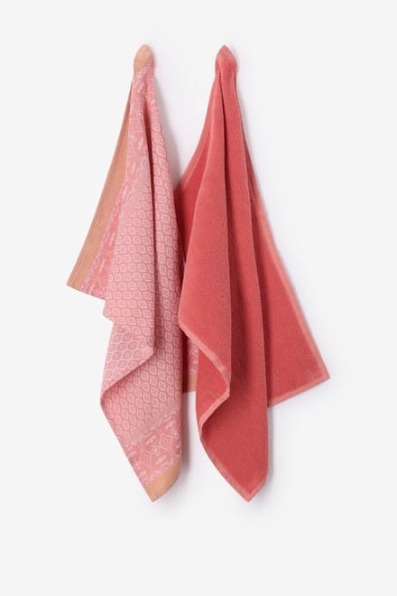 Sissy-Boy - Lichtroze handdoek en theedoek Terry