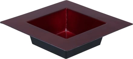 Othmar Decorations kerststukje dienblad/plateau/tray -rood -20 x 20cm -kunststof