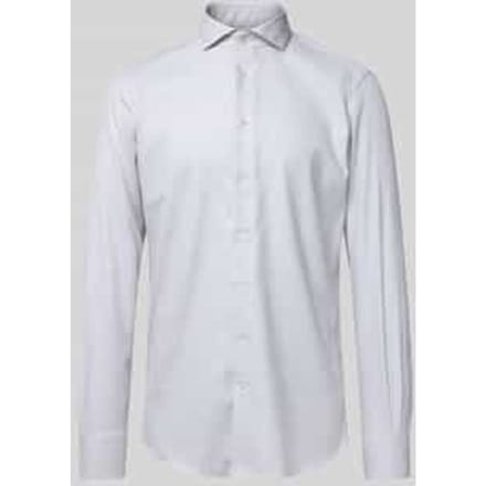 Profuomo slim fit heren overhemd - dobby - beige - Strijkvrij - Boordmaat: 43