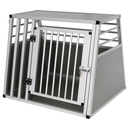 Hondenbench - Transportbox - Auto - Zilver - 65x65x80cm