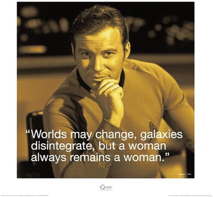 Kunstdruk Star Trek - James T Kirk iQuote 40x40cm